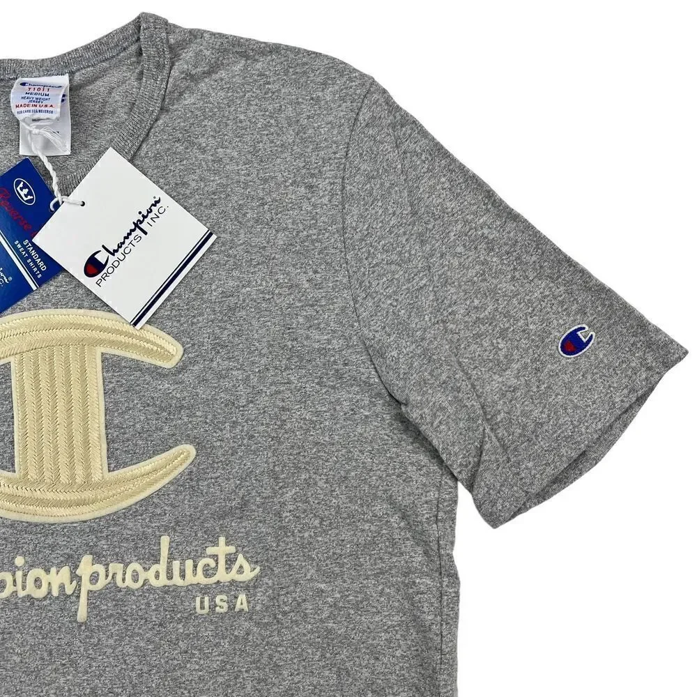 New Champion Men US M Gray Heavyweight Jersey Heritage T-Shirt  | Made in USA - Picture 6 of 11